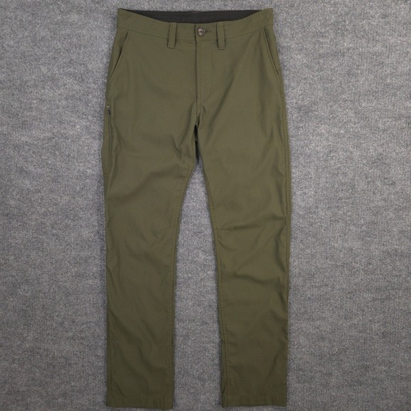 PrAna Alameda Pants Mens 31X32 Green Slim Fit Chino Straight Outdoor Performance - Picture 1 of 12